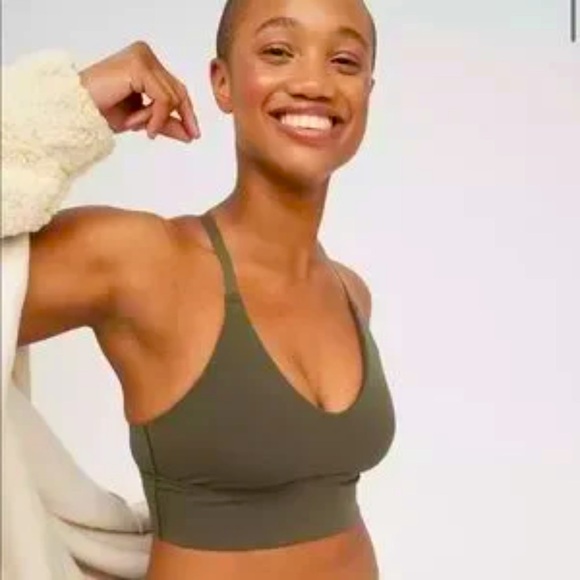 aerie Other - Offline by Aerie Real Me Strappy Back Olive Green Sports Bra